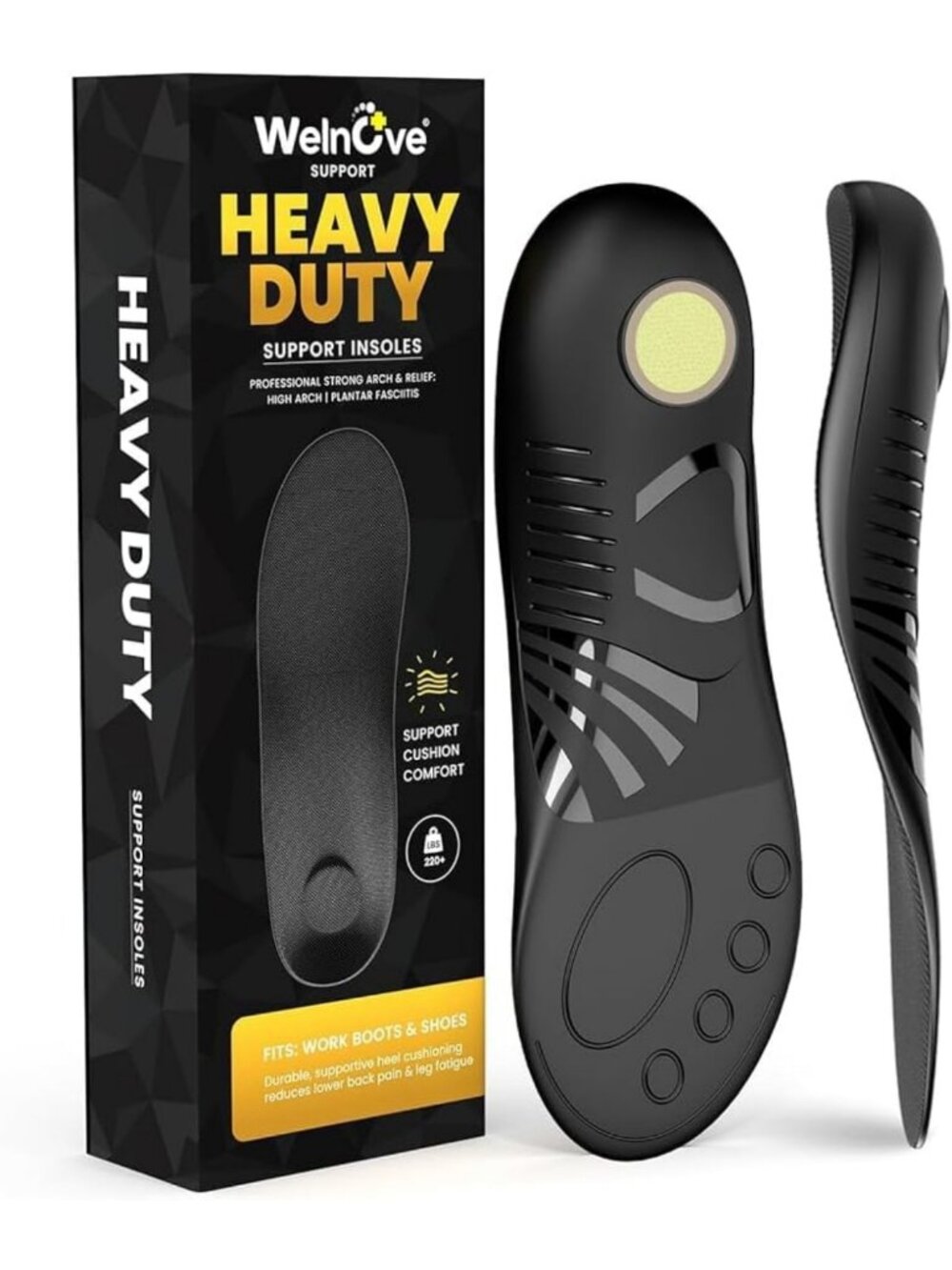 Heavy Duty Support Insoles for Plantar Fasciitis | High Arch Orthotic Shoe